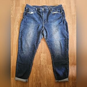 Levi's High Rise Ankle Skinny Cuffed Blue Denim Jeans